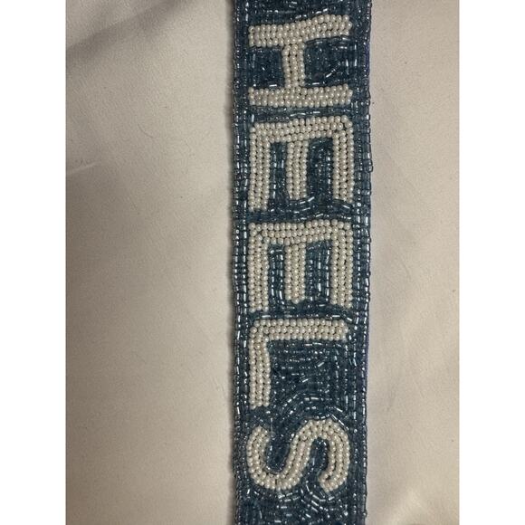 UNC Blue & White Beaded Purse Bag Strap Game Day Chapel Hill North Carolina - Picture 7 of 7